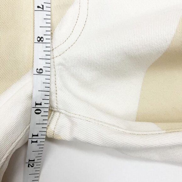 H&M Studio Collection Straight Slim Jeans. Light Beige Striped. Size 2 - Picture 8 of 15